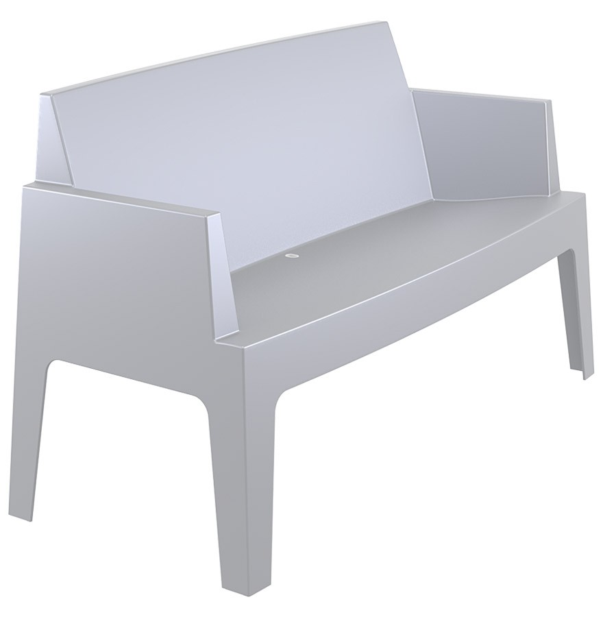 Wonderbaarlijk Design stoel PLEMO XL - Lichtgrijze tuinbank uit kunststof NH-98