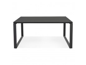 Zwarte vergadertafel / bench-bureau 'BAKUS SQUARE' - 160x160 cm