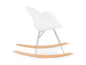 Witte design schommelstoel ‘BASKUL’ in kunststof