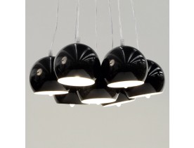 Design hanglamp 'BILBO' met 7 zwarte bollen