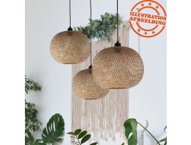 Ronde hanglamp 'CASIMIRA BIG' van natuurlijke bamboe