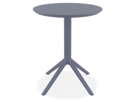 Ronde opvouwbare tafel 'GIMLI' van grijze kunststof voor binnen/buiten - Ø 60 cm