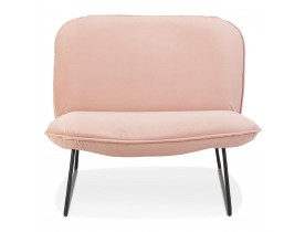 Loungefauteuil 'ICONIC' van roze velours