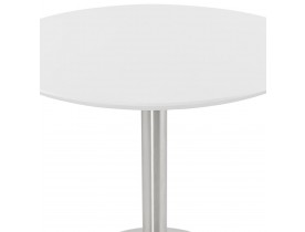 Kleine ronde bureautafel / eettafel 'INDIANA' wit - Ø 90 cm