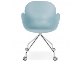 Design bureaustoel 'JEFF' blauw op wieltjes