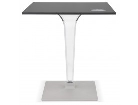 Zwarte vierkante terrastafel 'LIMPID' voor binnen/buiten - 68x68 cm