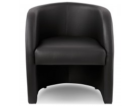 Fauteuil voor de woonkamer 1 zitplaats 'MAX' in zwart synthetisch materiaal