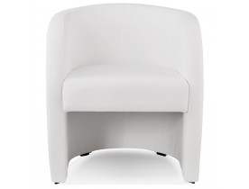 Fauteuil voor de woonkamer 1 zitplaats 'MAX' in wit synthetisch materiaal