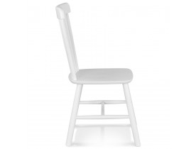 Witte houten design stoel 'MONTANA' met rugleuning met spijlen