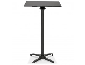 Opvouwbare hoge vierkante zwarte tafel 'PAXTON' - 68x68 cm