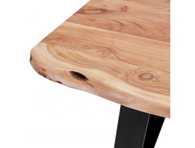 Hoge bartafel 'RAFA' van massief hout en metaal - 200x95 cm
