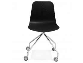 Design bureaustoel 'SLIK' zwart op wielen