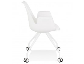 Witte bureaustoel op wieltjes met armleuningen 'SPLIT'