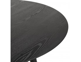 Ronde eettafel ‘SWEDY’ van zwart hout - Ø 120 cm