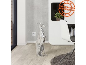 Decoratief standbeeld 'TAZI' zittende hond in aluminium