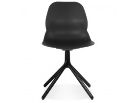Zwarte design stoel 'TUCANA' met zwarte metalen poten