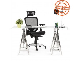 Zwarte, ergonomische bureaustoel 'TYPHON'