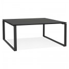 Zwarte vergadertafel / bench-bureau 'BAKUS SQUARE' - 140x140 cm