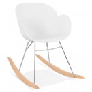 Witte design schommelstoel ‘BASKUL’ in kunststof