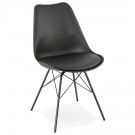 Design stoel 'BYBLOS' zwart industriële stijl