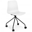Witte design bureaustoel 'EVORA' op wieltjes