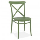 Retro stapelbare stoel 'JACOB' van groene kunststof