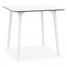 Vierkante terrastafel 'LAGOON' wit voor binnen / buiten - 80x80xcm