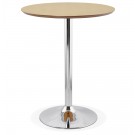 Staantafel / hoge tafel 'LIMA' met natuurlijk houten afwerking - Ø 90 cm