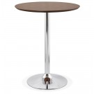 Staantafel / hoge tafel 'LIMA' met notenhouten afwerking - Ø 90 cm