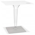 Witte vierkante terrastafel 'LIMPID' voor binnen/buiten - 68x68 cm