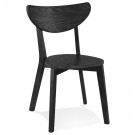 Moderne stoel 'MONA' van zwart hout - bestel per 2 stuks / prijs voor 1 stuk