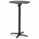 Opvouwbare hoge ronde zwarte tafel 'PAXTON' - 68x68 cm