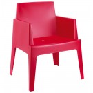 Designstoel 'PLEMO' rood