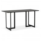 Eettafel / design bureau 'TITUS' van zwart hout - 150x70 cm