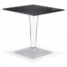 Zwarte vierkante terrastafel 'VOCLUZ' voor binnen/buiten - 68x68 cm