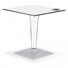 Witte vierkante terrastafel 'VOCLUZ' voor binnen/buiten - 68x68 cm