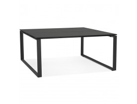 Zwarte vergadertafel / bench-bureau 'BAKUS SQUARE' - 160x160 cm