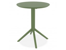 Ronde opvouwbare tafel 'GIMLI' van groene kunststof voor binnen/buiten - Ø 60 cm