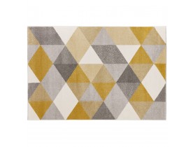 Design tapijt 'GRAFIK' 160/230 cm met gele grafische motieven