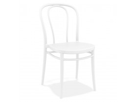 Stapelbare stoel 'JAMAR' van witte kunststof voor binnen/buiten