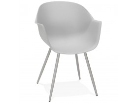 Grijze design stoel met armleuningen 'KELLY'