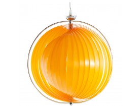 Bolvormige design hanglamp 'LISA' met flexibele oranje lamellen