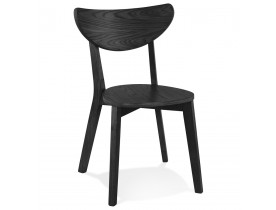 Moderne stoel 'MONA' van zwart hout - bestel per 2 stuks / prijs voor 1 stuk