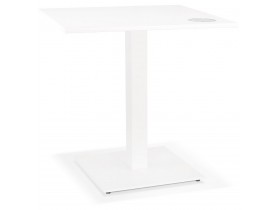 Petite table à diner 'MUFFIN' carrée blanche intérieur/extérieur - 68x68 cm