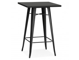 Zwarte, hoge industriële tafel 'TATY' - 70x70 cm
