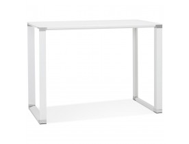 Hoge tafel/bureau van wit glas 'XLINE HIGH TABLE' - 140x70 cm