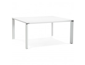 Witte vergadertafel / bench-bureau 'XLINE SQUARE' - 160x160 cm