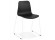 EXPO' moderne zwarte stoel met witmetalen poten