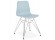 Design stoel 'GAUDY' blauw met verchroomd metalen voet