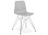 Design stoel 'GAUDY' grijs met verchroomd metalen voet